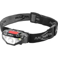 Ansmann HD70B, Hodebåndslommelykt, Svart, Akrylonitril-butadien-styren (ABS), Plastikk, IP44, LED, 1 lamper