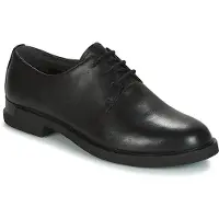 Camper for woman. K200685-001 Leather shoes Black magnet (35), Flat, Laces, Casual