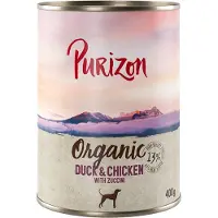 Purizon økologisk 6 x 400 g - øko-And og øko-kylling med øko-squash