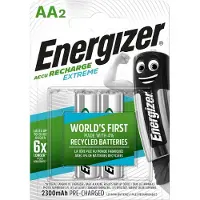 Energizer Accu Recharge Extreme - Batteri 2 x AA type - NiMH - (oppladbart) - 2300 mAh - sølv