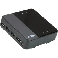 Aten USB 4-port USB 3.0 Peripheral Sharing Device USB-hub - 4 porter - Grå