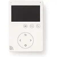24.Se Intercom-monitor med toveiskommunikasjon og fargeskjerm, 4,3" - hvit