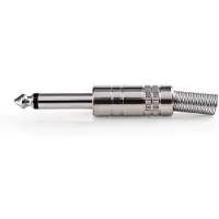Nedis Rett Hann-lydkontakt Nikkelbelagt For Lodding 6.35 Mm 25 Enheter
