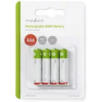 Nedis Oppladbare AAA NiMH-batterier 950 mAh - 4-pakning