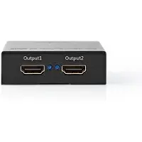 Nedis Hdmi-splitter 2 Porter Hdmi Inn Til 2xhdmi Ut 4k Metall 60hz