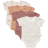 Pippi Bodyer k/e - 4-pack - Burlwood - - 3 år (98) - Kortermet body
