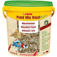 Sera Pond Mix Royal, Damfisk, Tørr fiskemat, Mix, Vitamin A, Vitamin B1, Vitamin B2, Vitamin C, Vitamin D3, Vitamin E, Stor, Medium, Liten (fingerbøl), 32,5%
