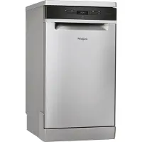 Whirlpool PowerClean WSFO 3T223 PC X - Oppvaskmaskin - Nisje - bredde: 45 cm - dybde: 59 cm - høyde: 82 cm - rustfritt stål