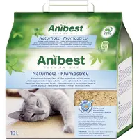 Anibest kattestrø av naturlig treverk - 10 l (ca. 4,3 kg)