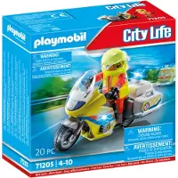 Playmobil City Life 71205 utrykningsmotorsykkel, blinkende lys, 4 år
