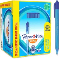 Papermate InkJoy 100 RT, Klips, Uttrykkbar kulepenn med hengefeste, Blå, 20 stykker, Medium