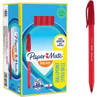 Papermate InkJoy 100ST Ballpoint Pens | Medium Point (1.0 mm) | Red | 50 Count