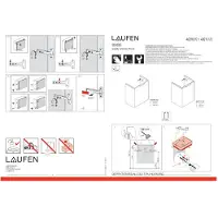 Laufen Base hvitt vaskeskap med høyrehengslet dør - mål: H53 x B41,5 x D32 cm. Håndvask #626942000 må bestilles separat.