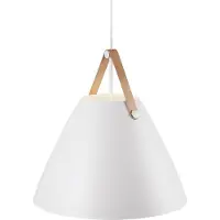 DFTP Hengelampe Strap med metallskjerm Ø 48 cm hvit
