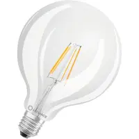 Ledvance Classic - LED-filamentlyspære - form: G125 - klar finish - E27 - 4 W (ekvivalent 40 W) - klasse E - varmt hvitt lys - 2700 K