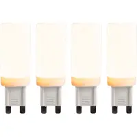 LUEDD Sett med 4 G9 3-trinns dimmbare LED-pærer 4,5W 500lm 2700K