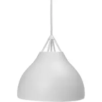 Dyberg Larsen pendellampe Pyra, Ø 23 cm, hvit, metall