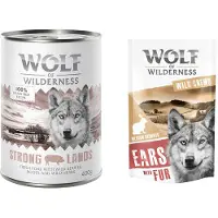 Wolf of Wilderness Økonomipakke Adult 24 x 400 g – Single Protein - Strong Lands - Gris