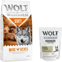 Wolf of Wilderness Økonomipakke: 2 x 12 kg Tørrfôr -Soft - Wide Acres - Kylling
