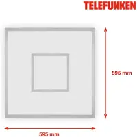 Telefunken LED-panel Magic Cento sølvfarget CCT RGB 60x60 cm
