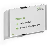 Durable INFO SIGN - Skiltholder - veggmonterbar, dørmontert - sølv