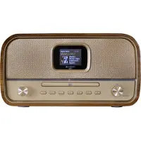Soundmaster DAB970BR1, Hjemmelydanlegg (mini), Gull, Tre, 30 W, DAB+,FM, MP3, CD,CD-R,CD-RW