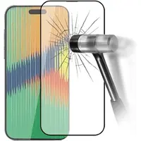 Mtp Products Full Cover iPhone 15 Pro Beskyttelsesglass - Svart Kant