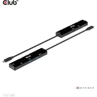 Club 3D 6-in-1 Hub - Dokkingstasjon - for skrivebord, bærbar - USB4 - HDMI - 1GbE