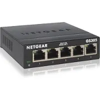 Netgear GS305 - 300PES 5-porters Gigabit Ethernet-switch uten administrasjonsfunksjoner