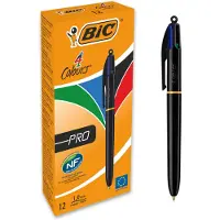 BIC 902129, Sort, Blå, Grønn, Rød, 12 stykker, Medium