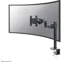 NeoMounts FPMA-D960PLUS - Monteringssett - full bevegelse - for LCD-skjerm - stål - svart - skjermstørrelse: 10-49 - klemmemonterbar, skrivebordsmonterbar