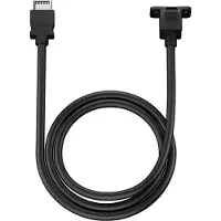 Fractal Design Model E - USB-kabel - USB-C header (hann) til USB-C (hunn) 90° angled, panel mountable - 1 m - svart - for Meshify 2 Lite