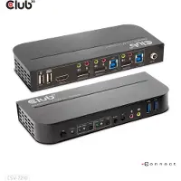 Club 3D CSV-7210 - KVM / lydsvitsj - 2 x KVM/lyd - 1 lokalbruker - stasjonær