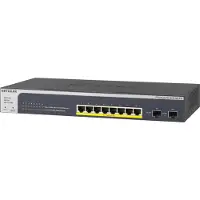 Netgear Smart GS510TPP - Switch - L3 Lite - smart - 8 x 10/100/1000 (PoE+) + 2 x SFP - stasjonær, rackmonterbar - PoE+ (190 W)