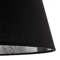 Argon Tekstil gulvlampe Fulda, skjerm svart, fot krom