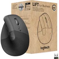 Logitech Lift for Business - Right Handed - Graphite - Ergonomisk mus - Optisk - 6 - Svart