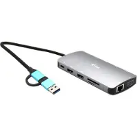 I-Tec Nano Dock - Dokkingstasjon - USB 3.0 / USB4 / Thunderbolt 4 - VGA, 2 x HDMI - 1GbE - 100 watt - Europa