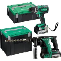 HiKOKI Kit 18V DS18DBS+DH18DBL – 2x5Ah batterier