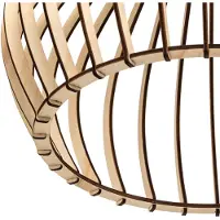 TEMAR LIGHTING Taklampe Barrel med skjerm i tre