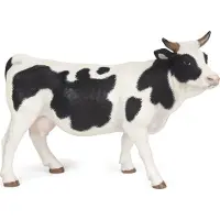 Papo Svartflekket Ku - L: 14 cm - - OneSize - Lekedyr