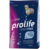 PROLIFE Grain Free Adult Sensitive Medium/Large Sole & Potatoes (kornfri voksen) - 10 kg