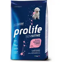 PROLIFE Økonomipakke: 2 x - 2 x 10 kg Puppy Sensitive Medium/ Large Lamb & Rice til valpene