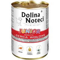 Dolina Noteci Premium Junior Megapack, 48 x 400 g - Hjerter av storfekjøtt
