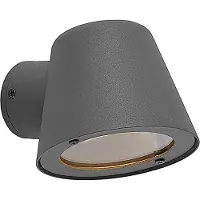 LINDBY utendørs vegglampe Ileyna, antrasitt, metall, 15 cm
