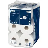 Tork Toiletpapir T9 Advanced SmartOne Mini 2-lag hvid - (12 ruller pr. karton)