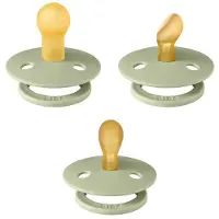 BIBS Colour Smokker - 3-pack - Str. 1 - Naturgummi - Sage - - 0-6 md - Smokk