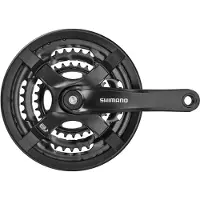 Shimano FC-TY501 kranksett 175 mm 48/38/28T 6–8 år med kjedebeskytter