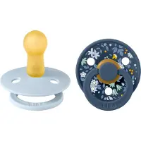 BIBS X Liberty Colour Smokker - 2-pack - Str. 1 - Rund - Kamille - - 0-6 md - Smokk