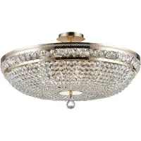 Maytoni taklampe Ottilia, Ø 65 cm, gullfarget, krystall