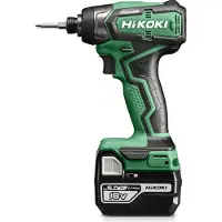 HiKOKI WH18DDWPZ, Slagtrekker, Pistolhåndtak, 1/4, Sort, Grønn, Børsteløs, 3200 RPM